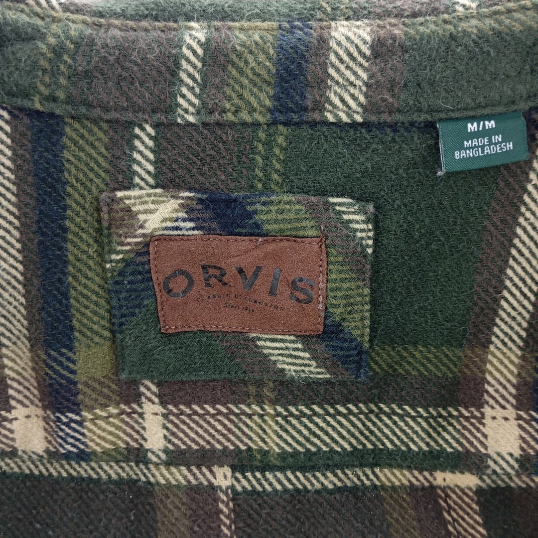 ORVIS Long Sleeve Flannel Check Shirt Men's M Size /eaa404419