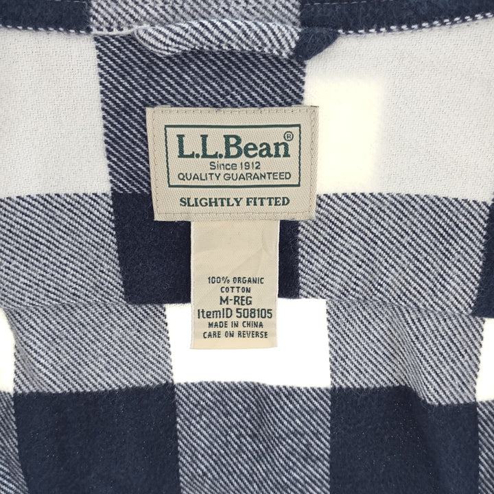 90'S LLBean Long Sleeve Flannel Check Shirt Men's Medium Vintage /eaa404429