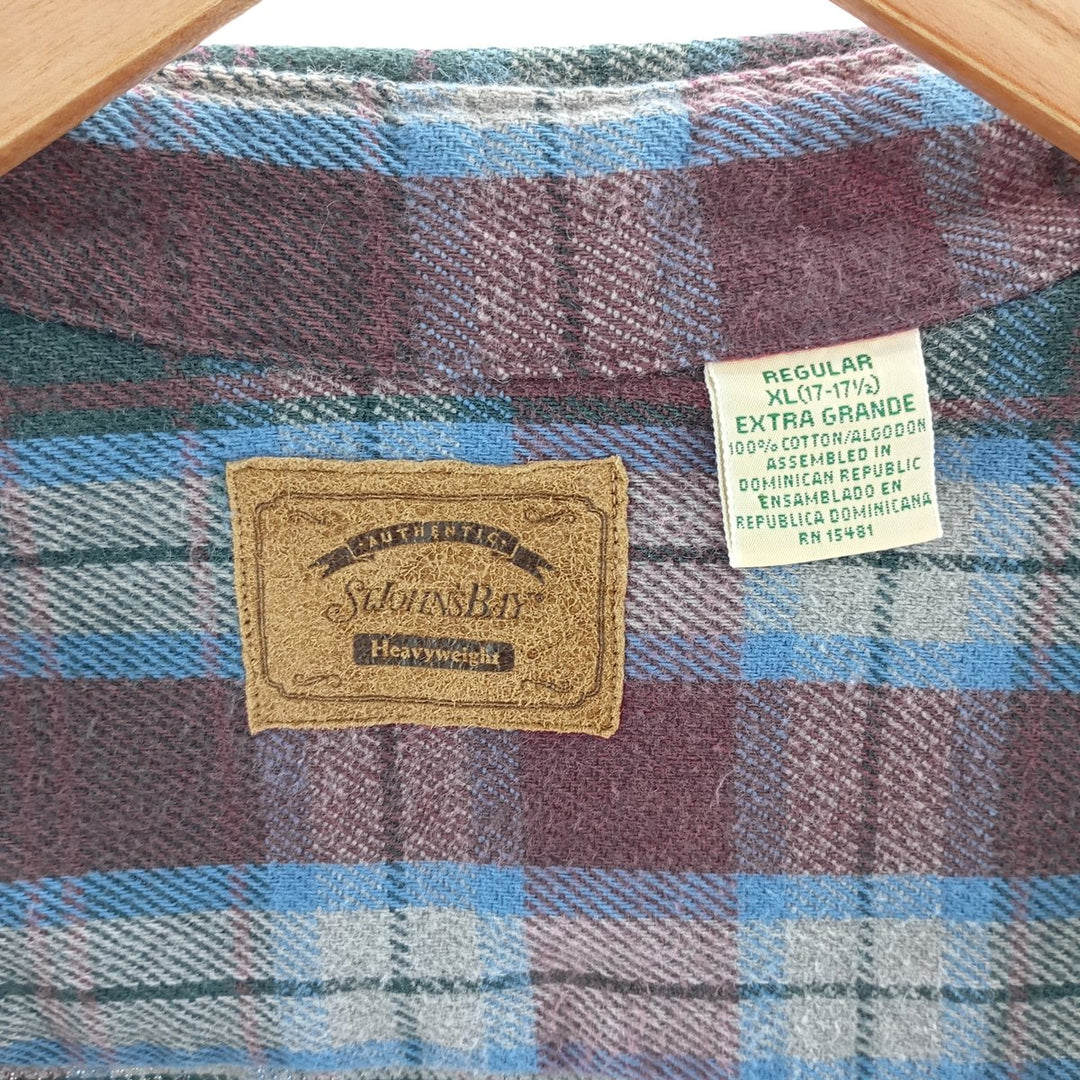 ST JOHN'S BAY Long Sleeve Flannel Check Shirt Men's XL /eaa404438