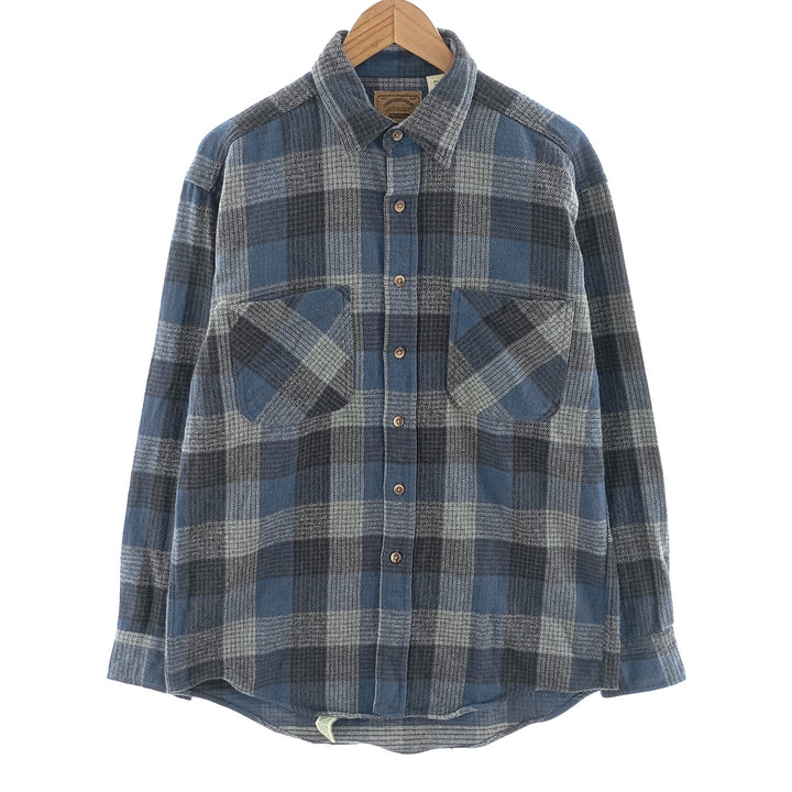 90s~00'S St. John's Bay Long Sleeve Heavy Flannel Check Shirt Men's Medium Vintage /eaa404447