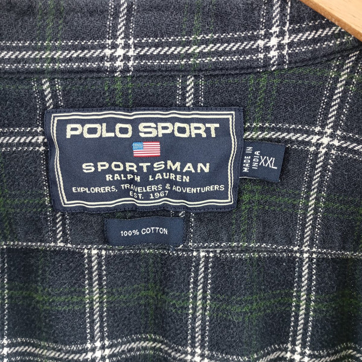 Ralph Lauren POLO SPORT Long Sleeve Flannel Check Shirt Men's XXL / eaa404448