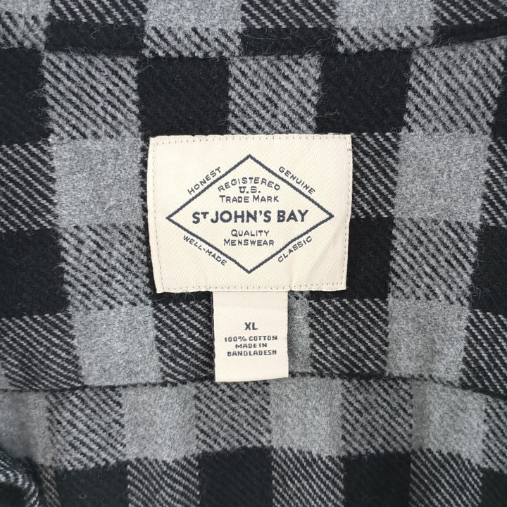 ST JOHN'S BAY Long Sleeve Heavy Flannel Check Shirt Men's XL /eaa404452