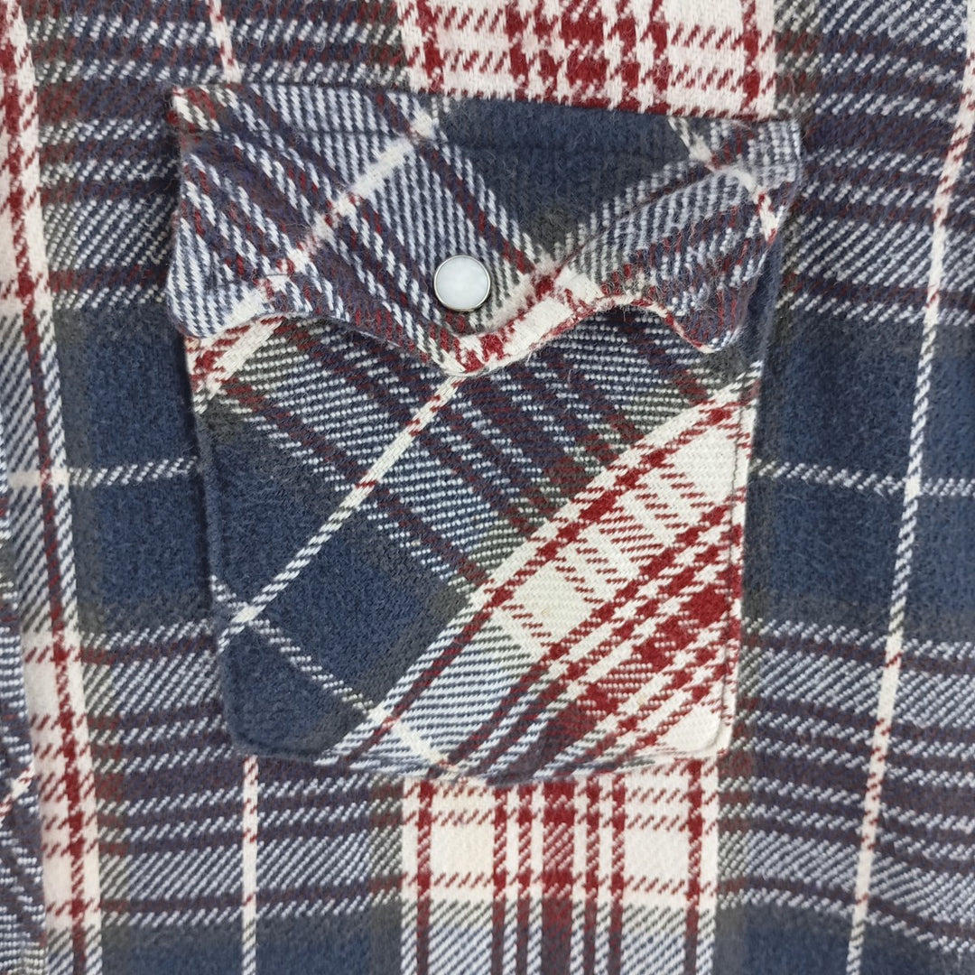 70'S Mr. Leggs Western flannel check shirt, made in USA, men's XL size, vintage / eaa404466