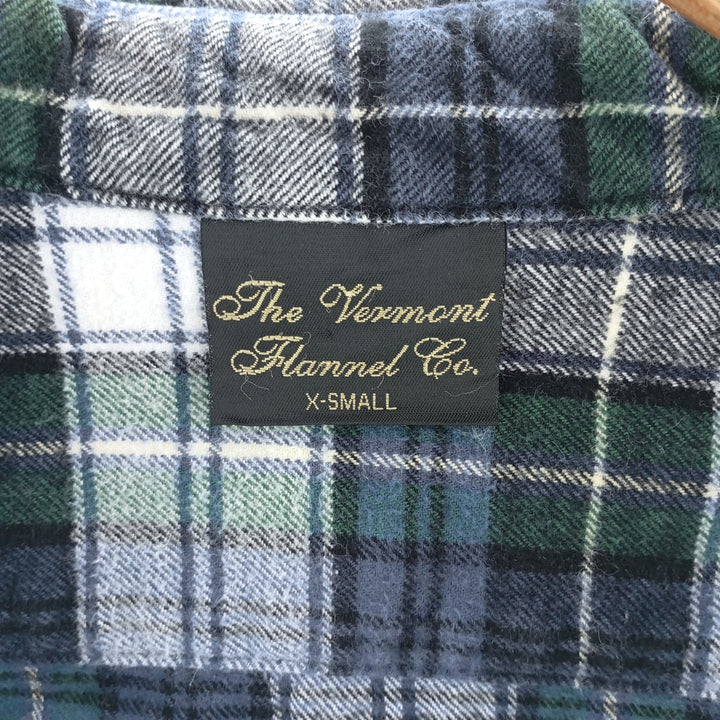 THE VERMONT FLANNEL CO. Long sleeve flannel check shirt made in USA, men's XS size /eaa404468