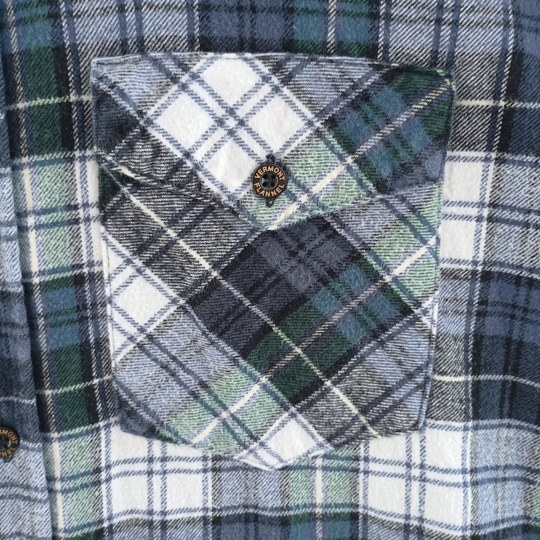 THE VERMONT FLANNEL CO. Long sleeve flannel check shirt made in USA, men's XS size /eaa404468