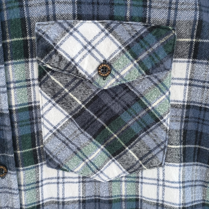 THE VERMONT FLANNEL CO. Long sleeve flannel check shirt made in USA, men's XS size /eaa404468