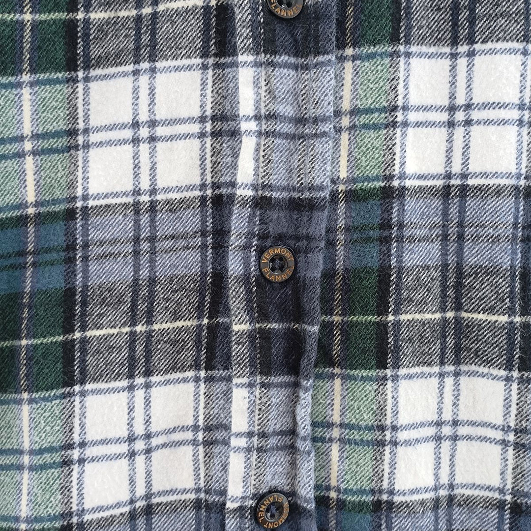 THE VERMONT FLANNEL CO. Long sleeve flannel check shirt made in USA, men's XS size /eaa404468