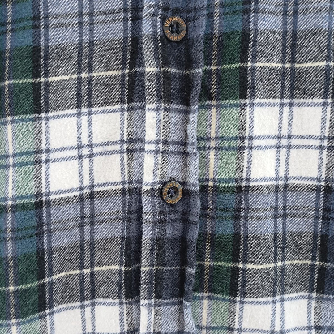 THE VERMONT FLANNEL CO. Long sleeve flannel check shirt made in USA, men's XS size /eaa404468