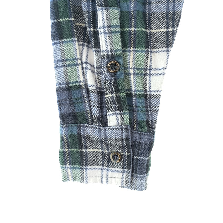 THE VERMONT FLANNEL CO. Long sleeve flannel check shirt made in USA, men's XS size /eaa404468