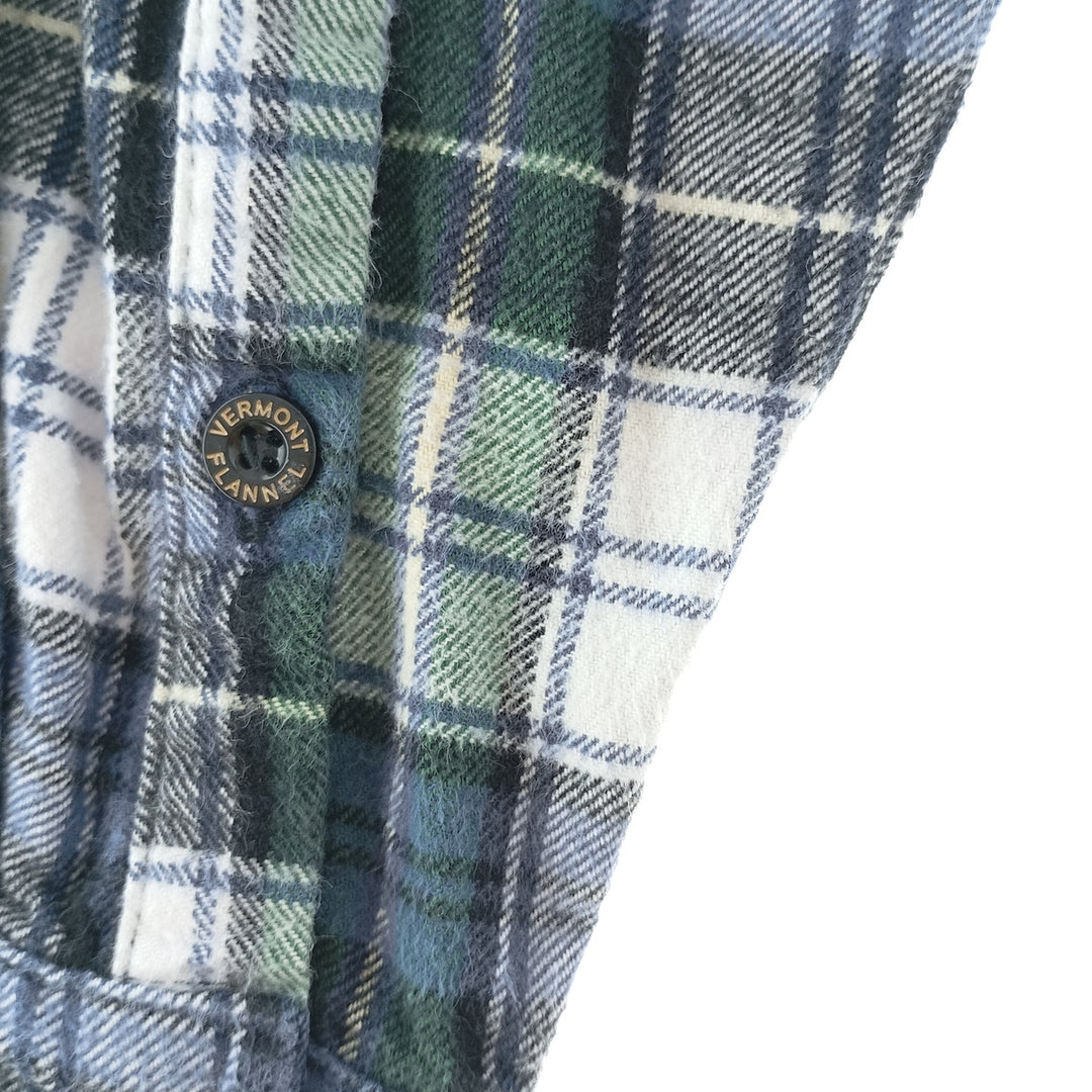 THE VERMONT FLANNEL CO. Long sleeve flannel check shirt made in USA, men's XS size /eaa404468