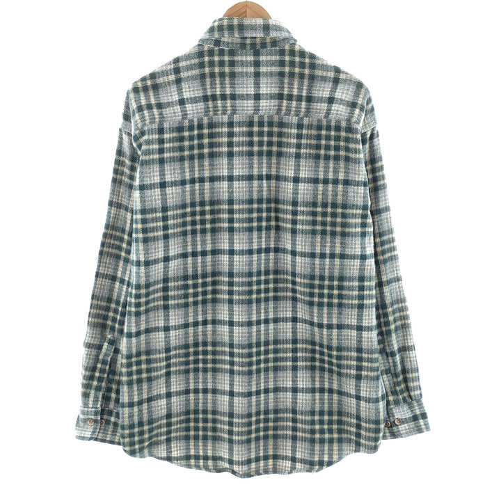 90s~00'S St. John's Bay Long Sleeve Heavy Flannel Check Shirt Men's Size L Vintage /eaa404472