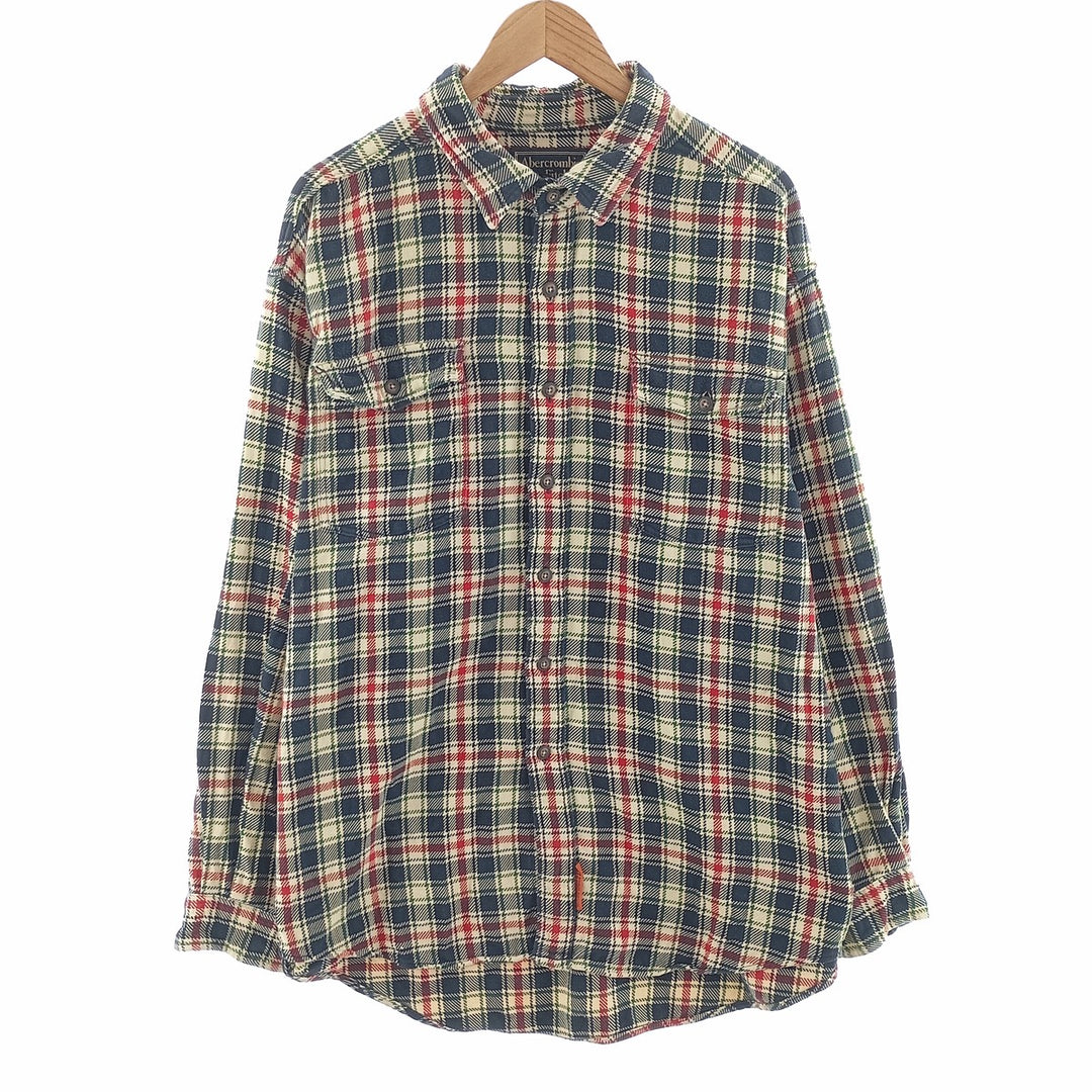 Abercrombie & Fitch Long Sleeve Flannel Check Shirt Men's XL /eaa404479