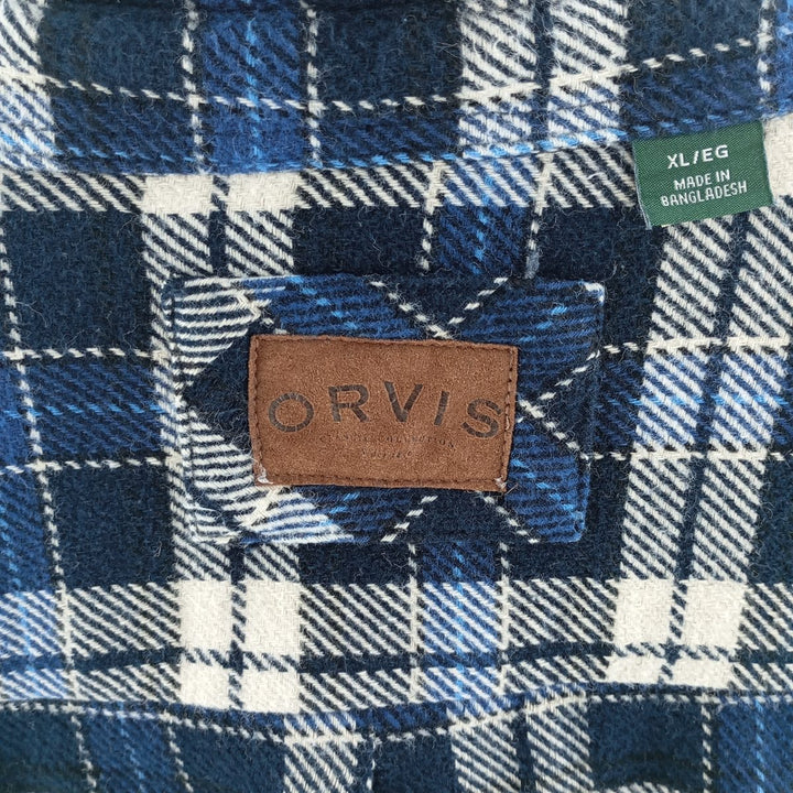 ORVIS Long Sleeve Flannel Check Shirt Men's XL /eaa404489