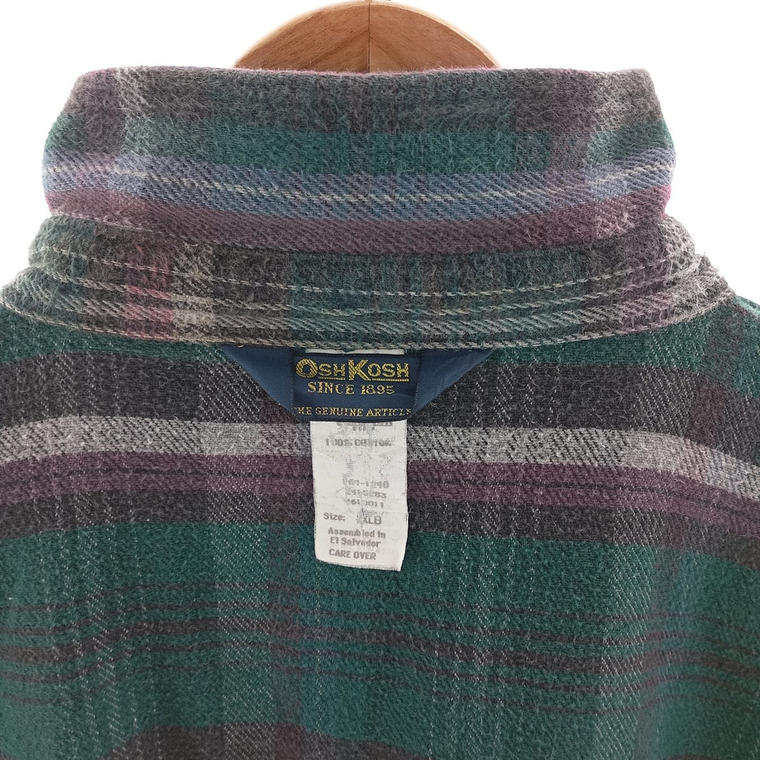 90'S Osh Kosh Long Sleeve Flannel Check Shirt Men's XXL / eaa404499