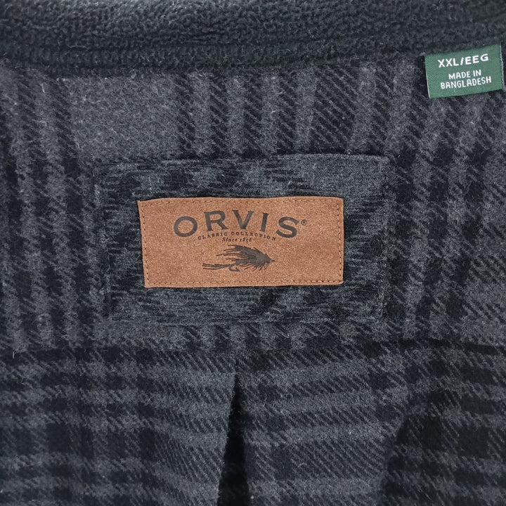 ORVIS Long Sleeve Flannel Check Shirt Men's XXL / eaa404508