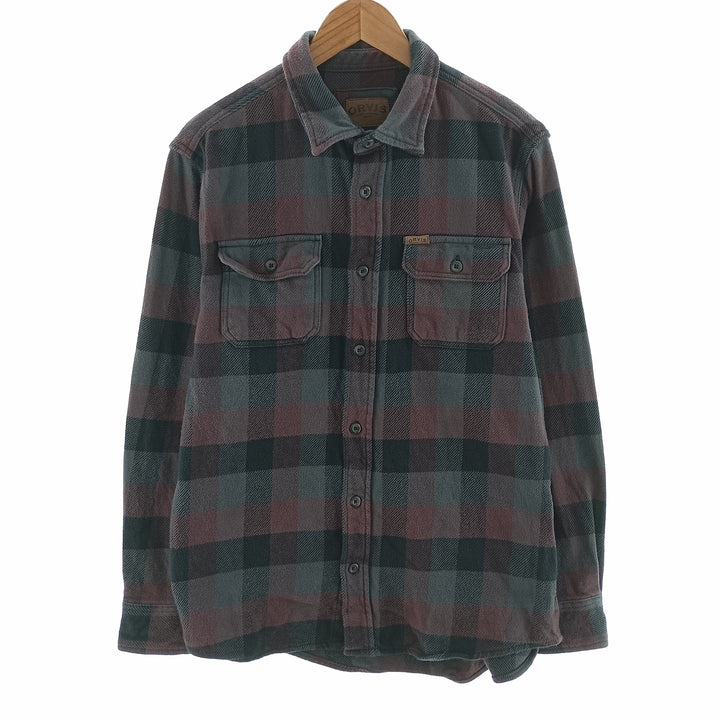 ORVIS Long Sleeve Flannel Check Shirt Men's M Size /eaa404511