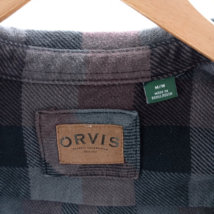 ORVIS Long Sleeve Flannel Check Shirt Men's M Size /eaa404511