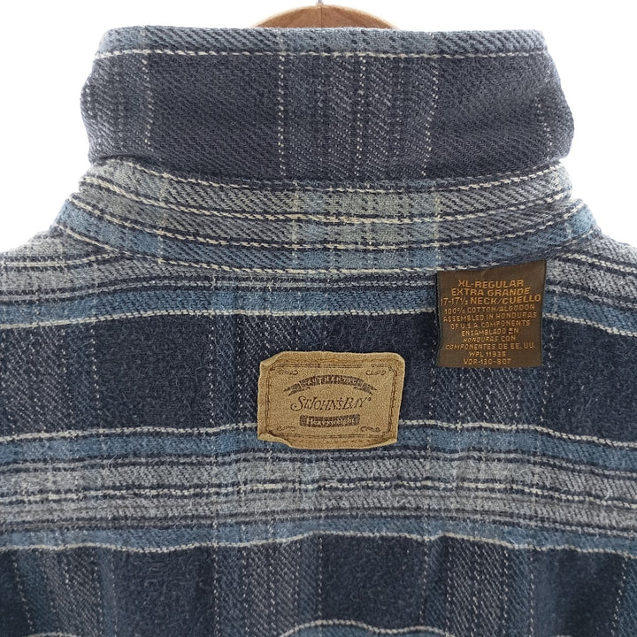 90s~00'S St. John's Bay Long Sleeve Flannel Check Shirt Men's XL Vintage /eaa404515