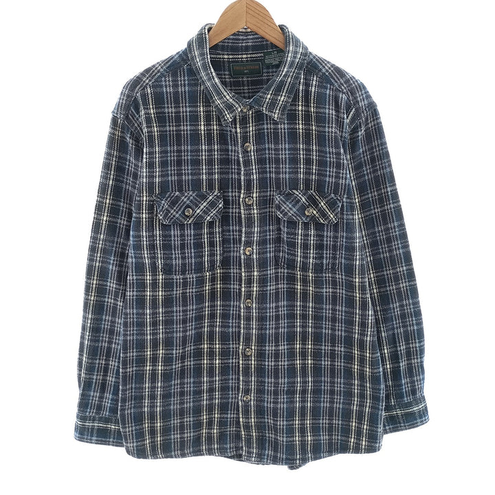 FIELD AND STREAM Long Sleeve Heavy Flannel Check Shirt Men's L /eaa404517