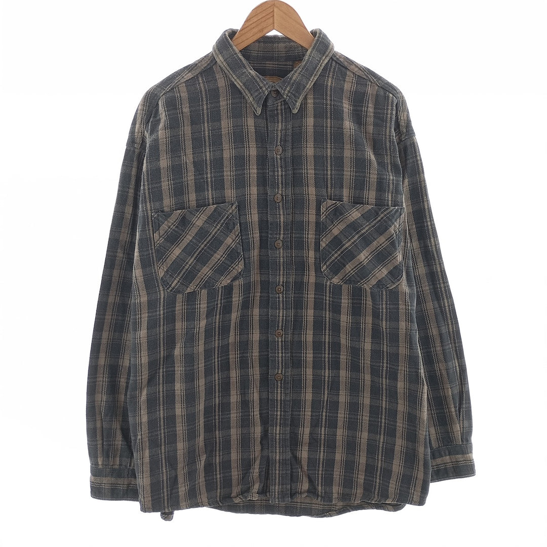 90s~00'S St. John's Bay Long Sleeve Flannel Check Shirt Men's XL Vintage /eaa404524