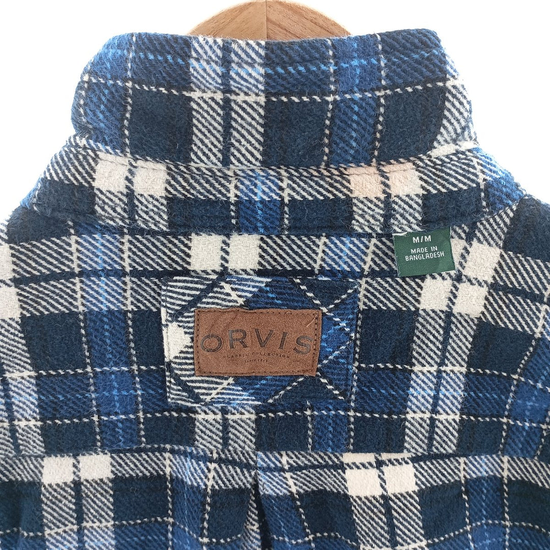 ORVIS Long Sleeve Heavy Flannel Check Shirt Men's M Size / eaa404526