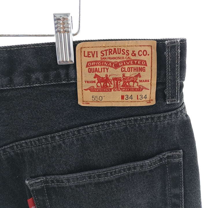 00'S Levi's 550 Relaxed Fit Black Denim Tapered Denim Pants Men's W35 equivalent / eaa404537