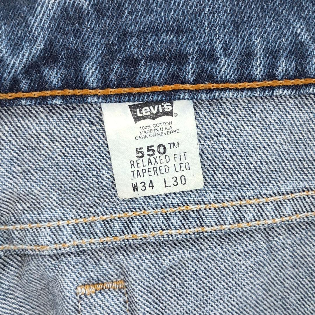 90'S Levi's 550 Relaxed Fit Tapered Leg Tapered Denim Pants Made in USA Men's W34 Vintage /eaa404547