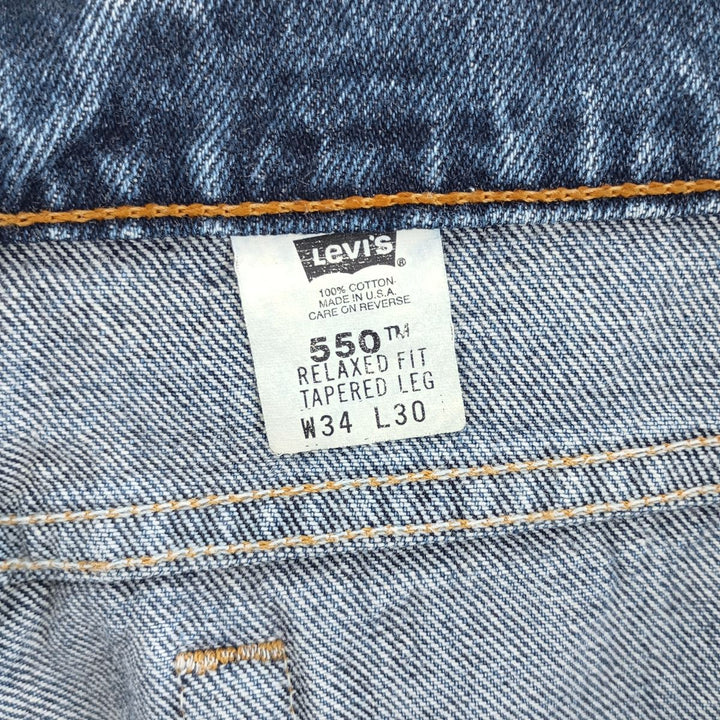 90'S Levi's 550 Relaxed Fit Tapered Leg Tapered Denim Pants Made in USA Men's W34 Vintage /eaa404547