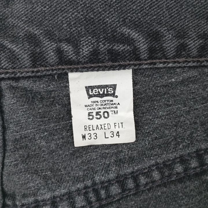 00'S Levi's 550 Relaxed Fit Black Denim Tapered Denim Pants Men's W32 equivalent / eaa404548