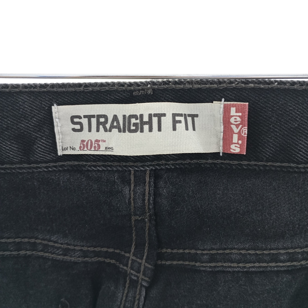 Levi's 505 STRAIGHT FIT Black Denim Tapered Denim Pants Men's W32 equivalent / eaa404583