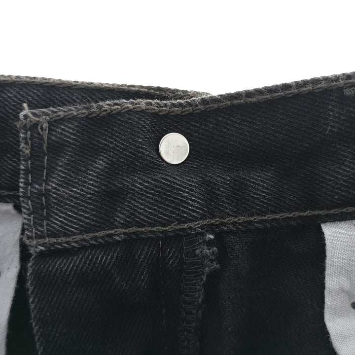 Levi's 505 STRAIGHT FIT Black Denim Tapered Denim Pants Men's W32 equivalent / eaa404583