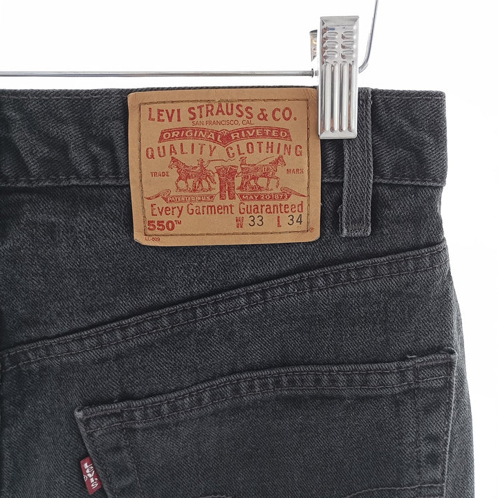 00'S Levi's 550 Relaxed Fit Black Denim Tapered Denim Pants Men's W32 equivalent / eaa404585