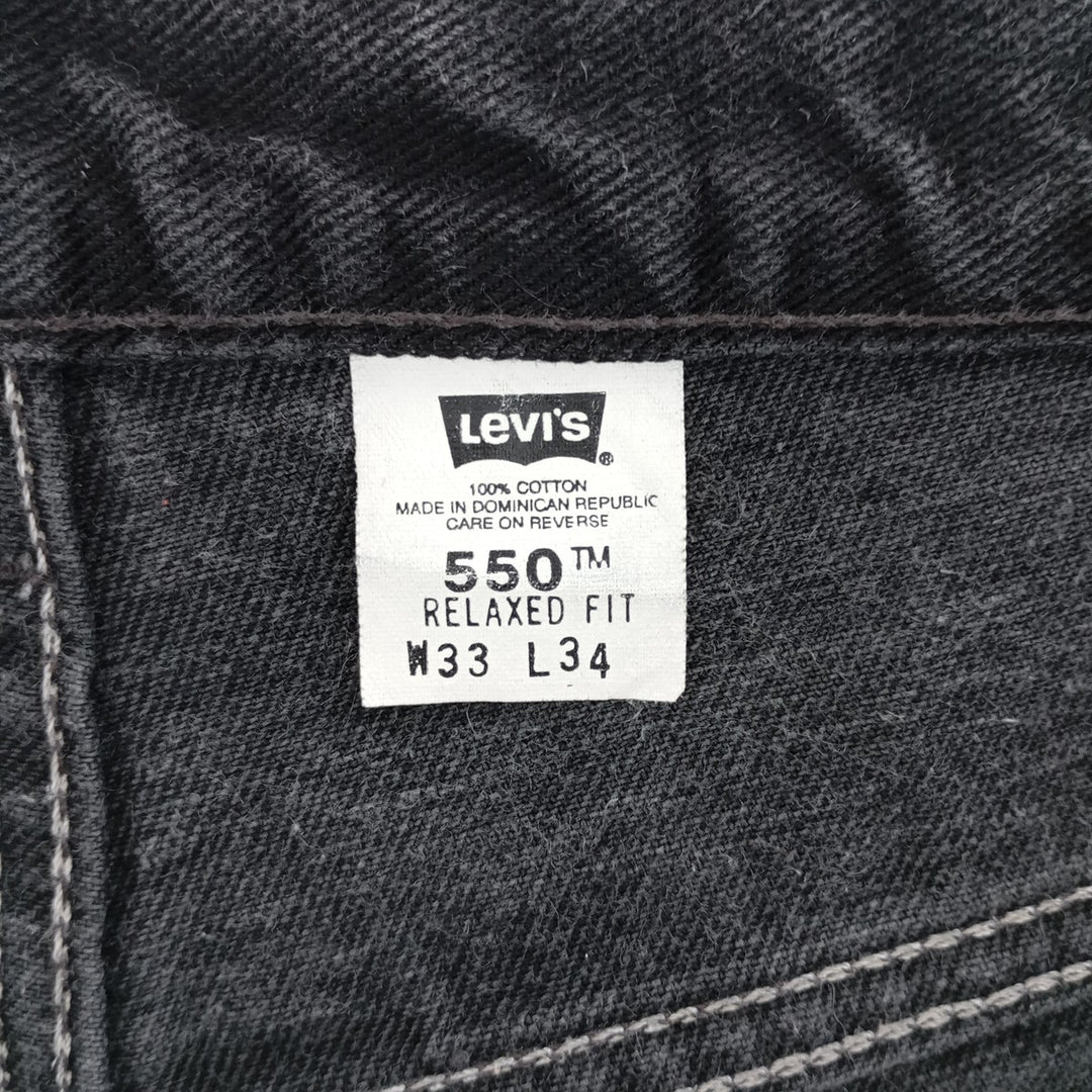 00'S Levi's 550 Relaxed Fit Black Denim Tapered Denim Pants Men's W32 equivalent / eaa404585