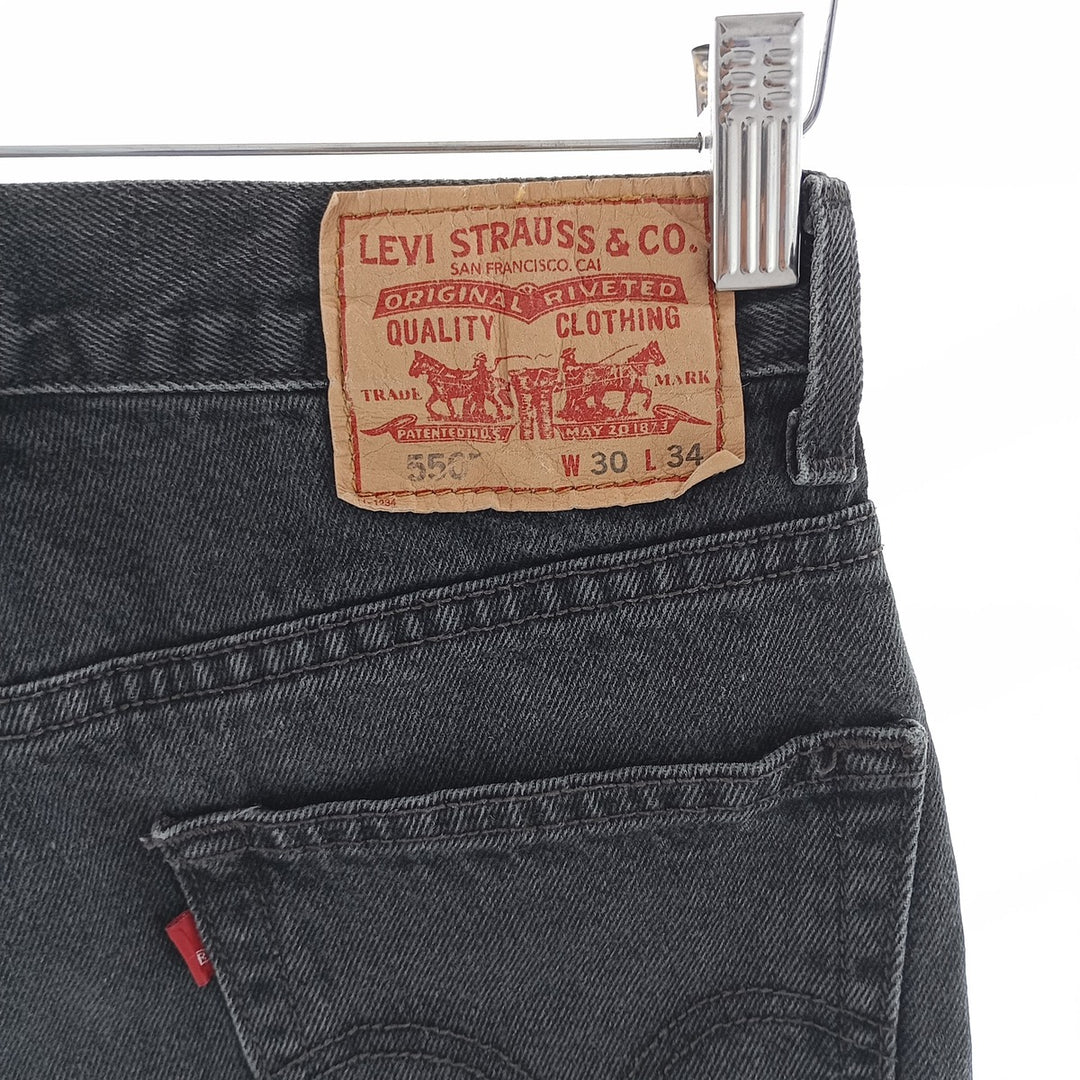 00'S Levi's 550 Relaxed Fit Black Denim Tapered Denim Pants Men's W29 / eaa404587