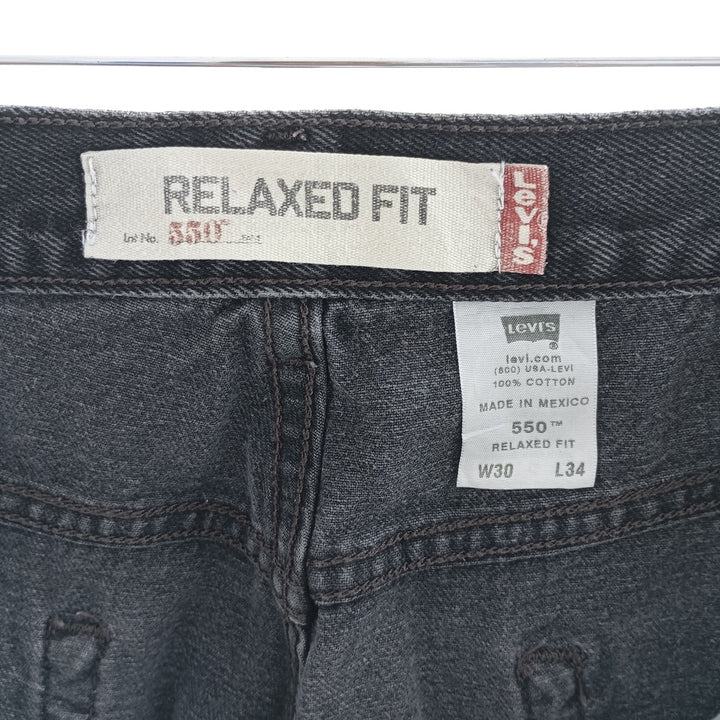 00'S Levi's 550 Relaxed Fit Black Denim Tapered Denim Pants Men's W29 / eaa404587