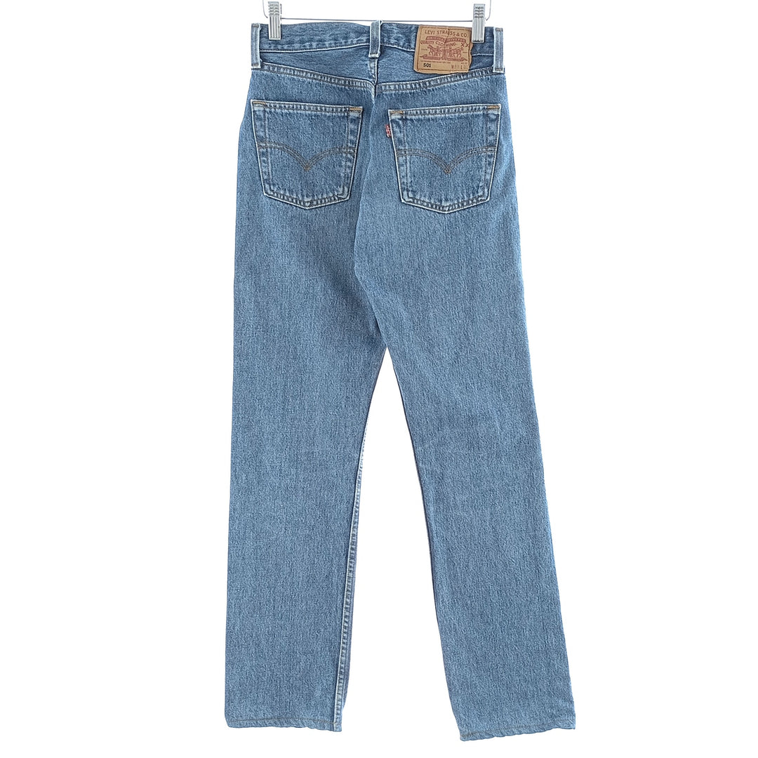 90'S Levi's 6501-0114 Straight denim pants made in the USA, women's size L (w27), vintage cotton blue type Vintage Second Hand
