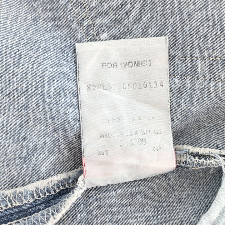 90'S Levi's 6501-0114 Straight denim pants made in the USA, women's size L (w27), vintage cotton blue type Vintage Second Hand