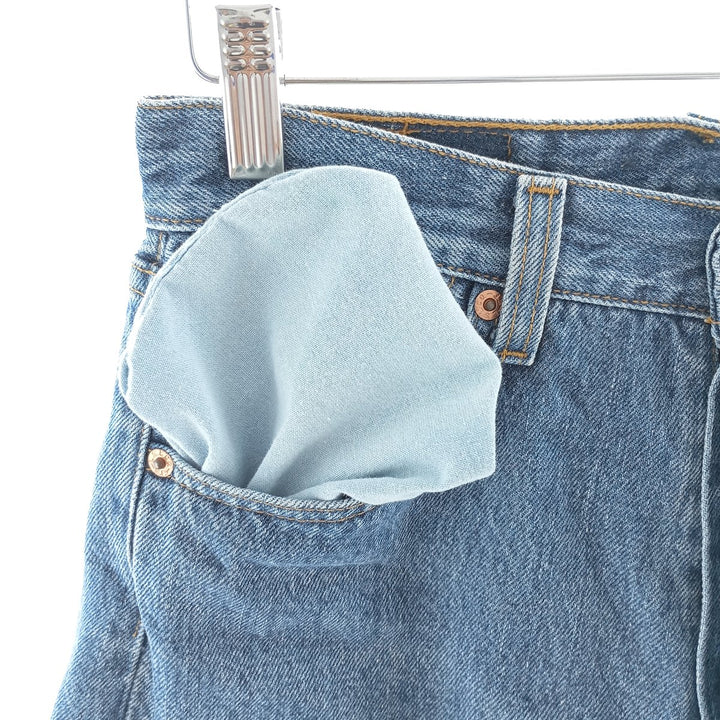 90'S Levi's 6501-0114 Straight denim pants made in the USA, women's size L (w27), vintage cotton blue type Vintage Second Hand