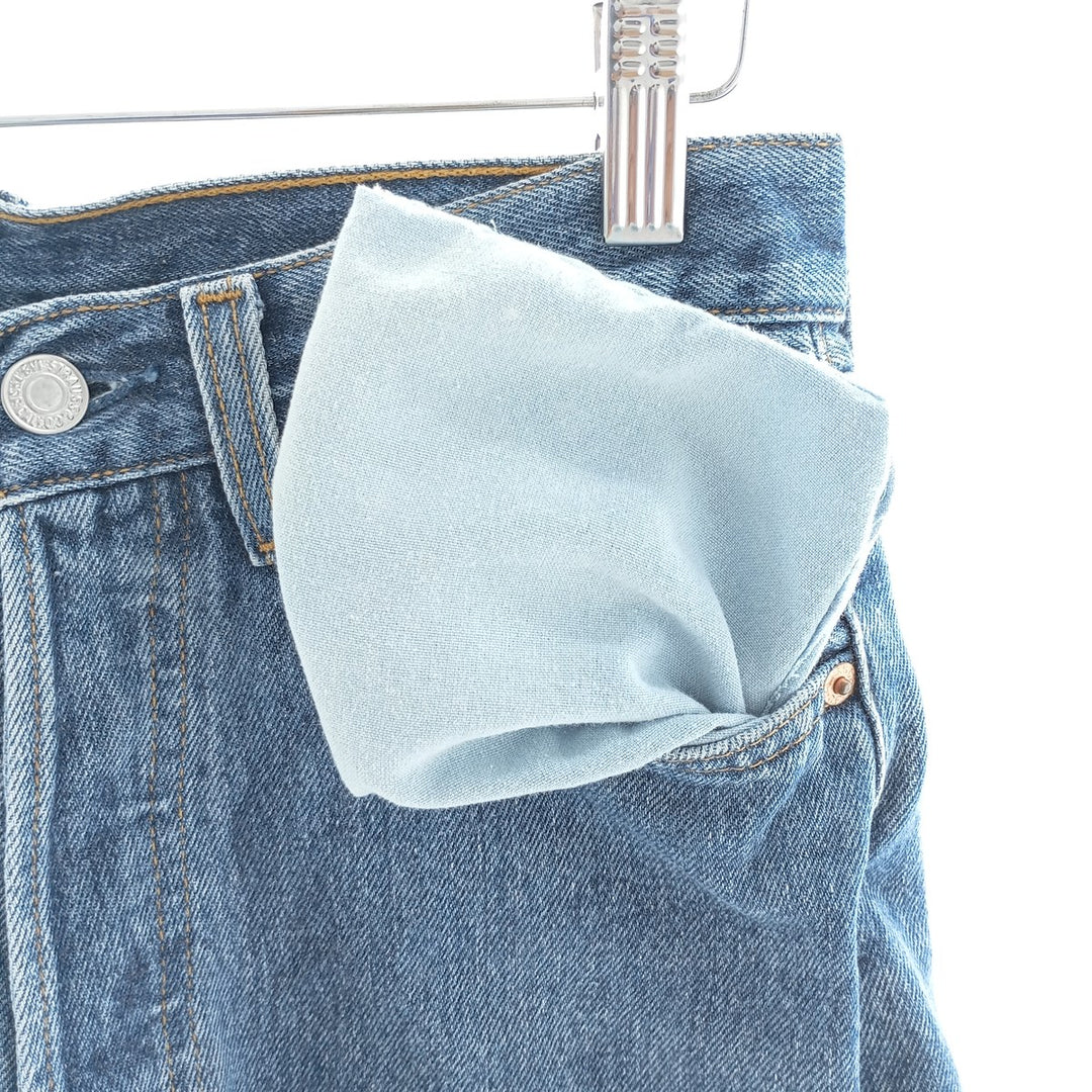 90'S Levi's 6501-0114 Straight denim pants made in the USA, women's size L (w27), vintage cotton blue type Vintage Second Hand