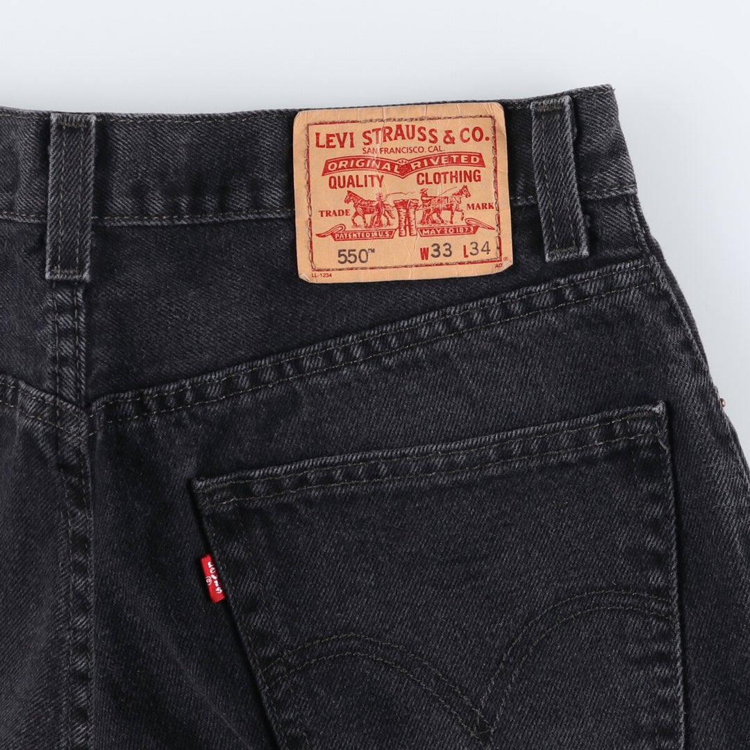 Levi's 550 Relaxed Fit Black Denim Tapered Denim Pants Men's W32 equivalent / eaa404599