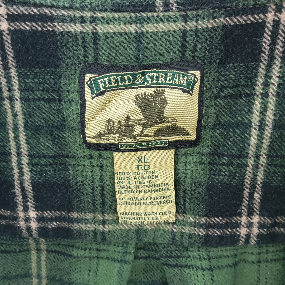 Field & Stream FIELD&STREAM Long Sleeve Flannel Check Shirt Men's XL /eaa404612