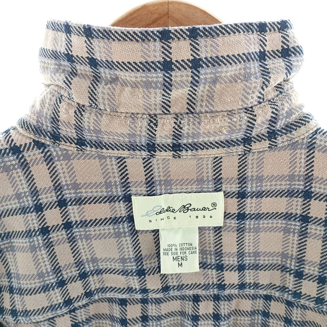 90s~00'S Eddie Bauer Long Sleeve Button Down Flannel Check Shirt Men's Medium Vintage /eaa404614