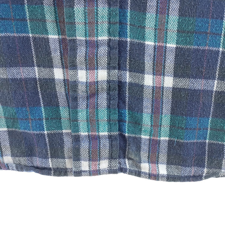 90'S St. John's Bay Vintage Long Sleeve Button Down Light Flannel Check Shirt Men's Size L /eaa404618