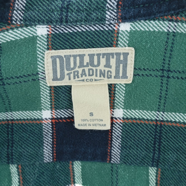 DULUTH TRADING Long Sleeve Flannel Check Shirt Men's Size S /eaa404620