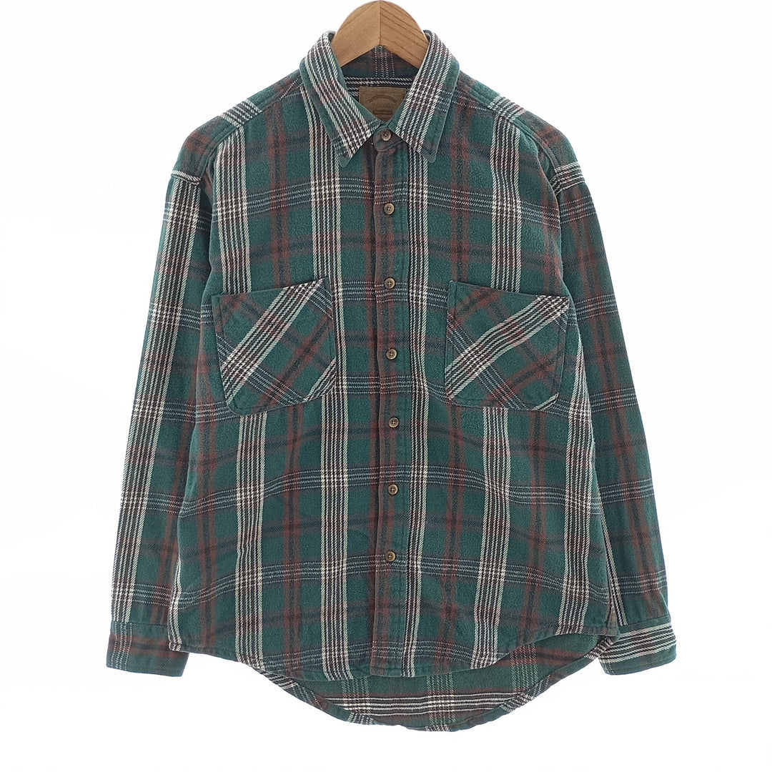 90'S ST JOHN'S BAY long sleeve flannel check shirt made in USA, men's size M /eaa404621