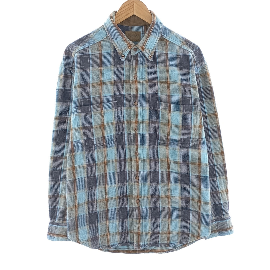 ST JOHN'S BAY Long Sleeve Button Down Flannel Check Shirt Men's M Size / eaa404622