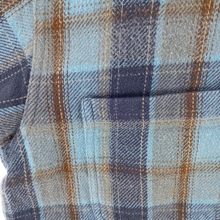 ST JOHN'S BAY Long Sleeve Button Down Flannel Check Shirt Men's M Size / eaa404622