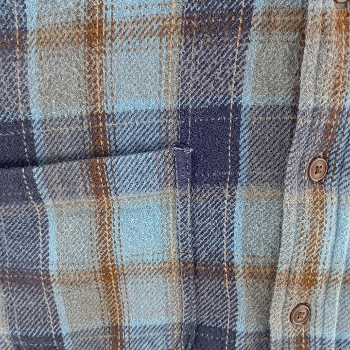 ST JOHN'S BAY Long Sleeve Button Down Flannel Check Shirt Men's M Size / eaa404622