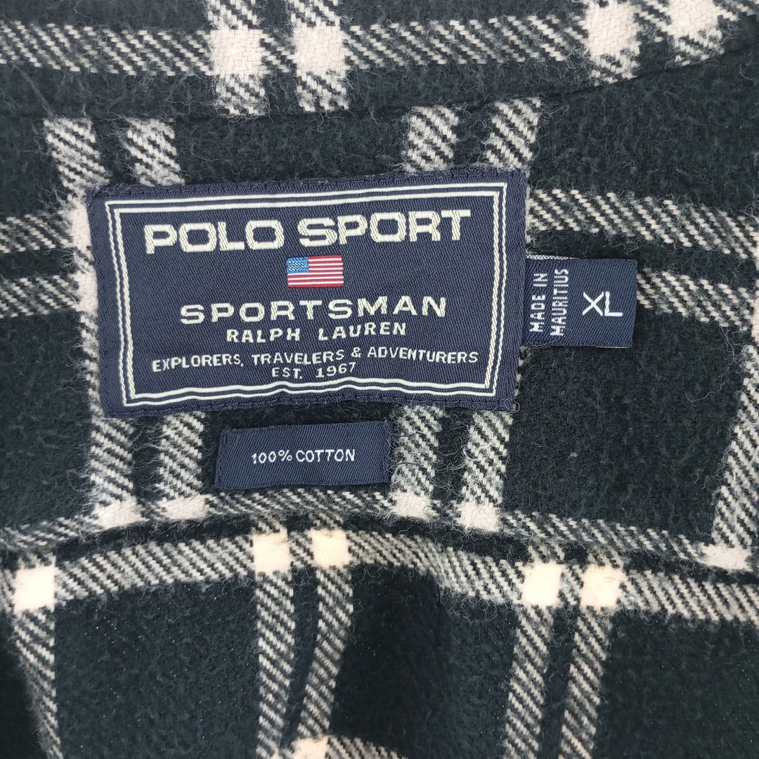 Ralph Lauren POLO SPORT Long Sleeve Flannel Check Shirt Men's XL / eaa404629