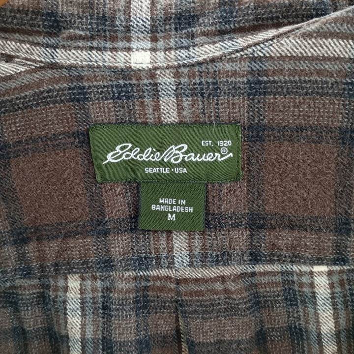 Eddie Bauer Long Sleeve Light Flannel Check Shirt Men's M Size / eaa404634